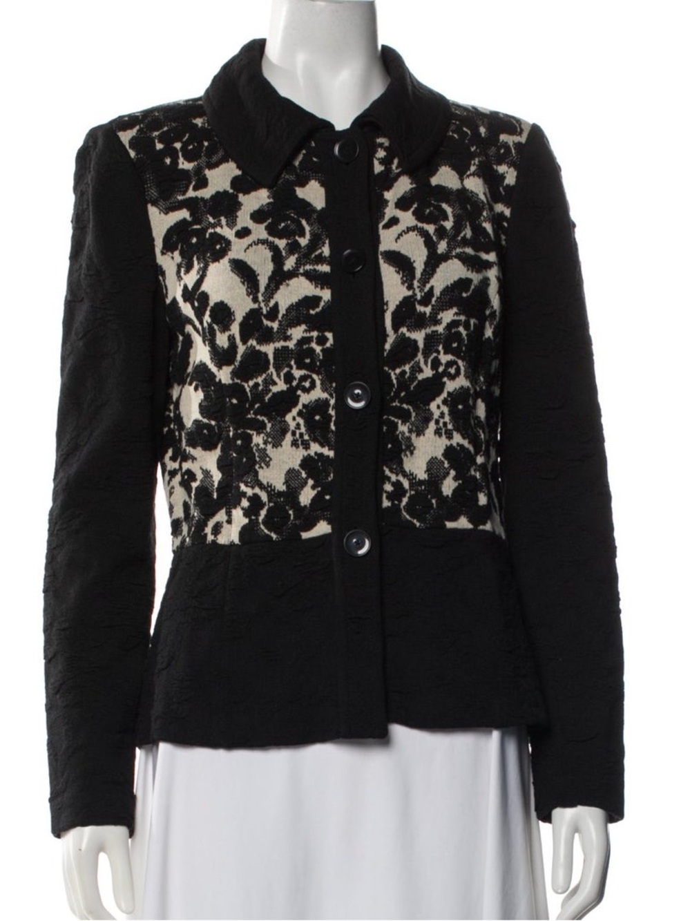 St John Floral Print Jacket Cardigan. US Size 8. Pre Owned Excellent Condition.